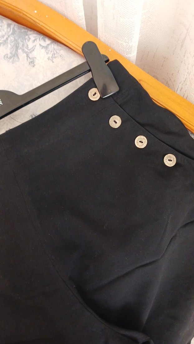 Siyah Süet Yüksek Bel Mini Şort etek - Görsel 5