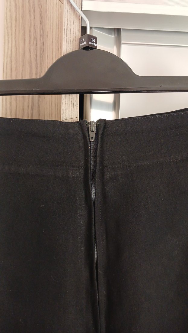 Siyah Süet Yüksek Bel Mini Şort etek - Görsel 4