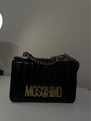 Moschino Siyah Rugan İthal Çanta