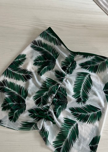 Yeşil Yaprak Desenli Bohem Pareo - Görsel 3