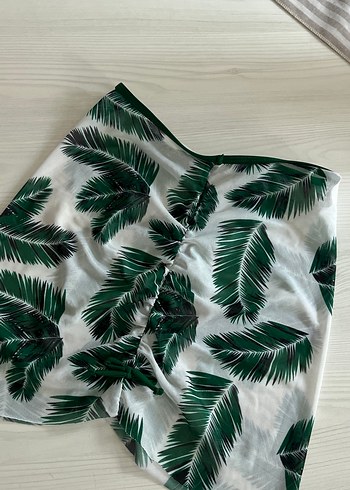 Yeşil Yaprak Desenli Bohem Pareo - Görsel 2