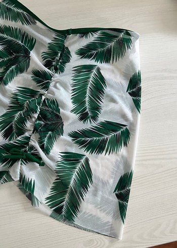 Yeşil Yaprak Desenli Bohem Pareo - Görsel 4