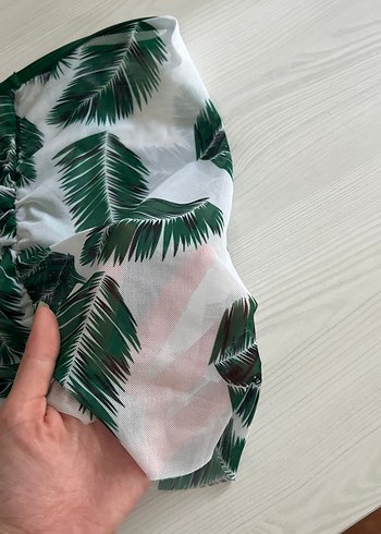 Yeşil Yaprak Desenli Bohem Pareo - Görsel 5