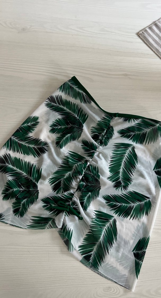 Yeşil Yaprak Desenli Bohem Pareo - Görsel 3