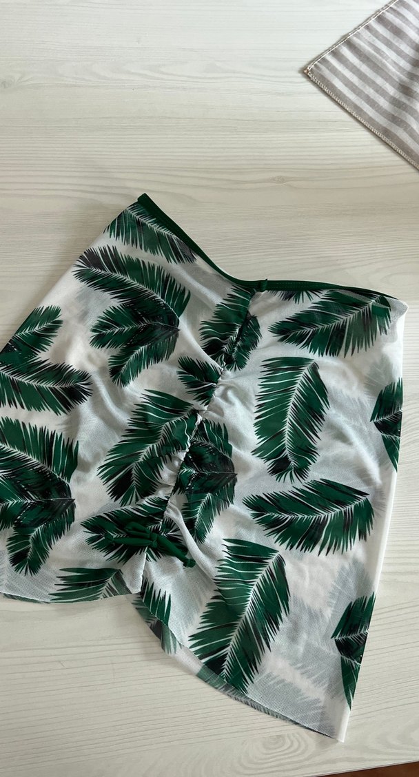 Yeşil Yaprak Desenli Bohem Pareo - Görsel 2