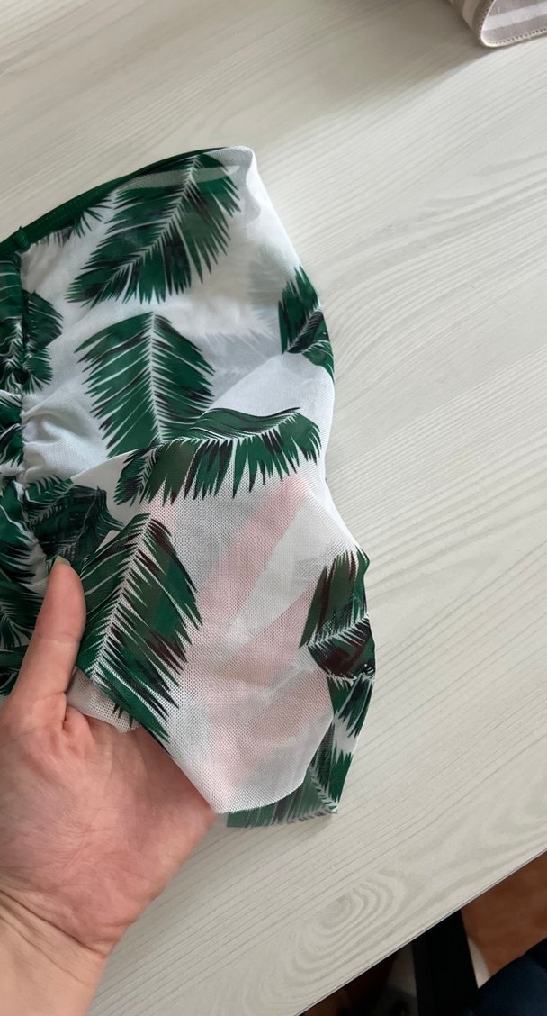 Yeşil Yaprak Desenli Bohem Pareo - Görsel 5