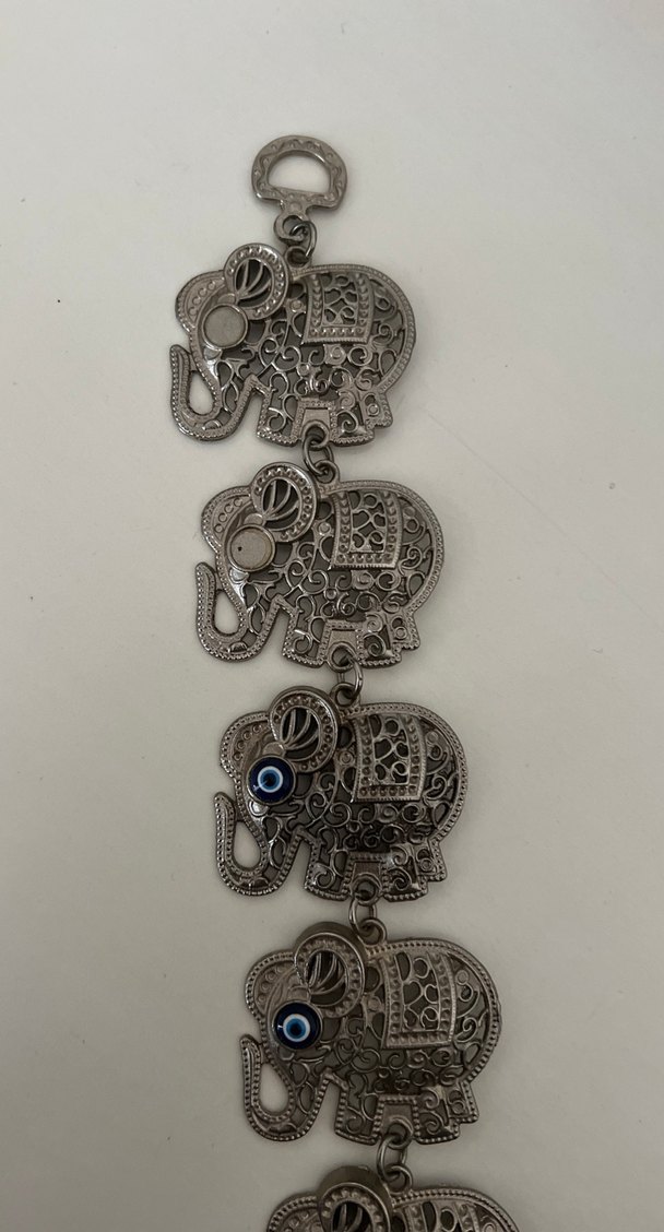 Bohem Fil Detaylı Zincirli kapı asması - Görsel 3