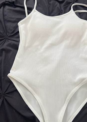 Beyaz İnce Askılı Kadın zıbın - Görsel 4