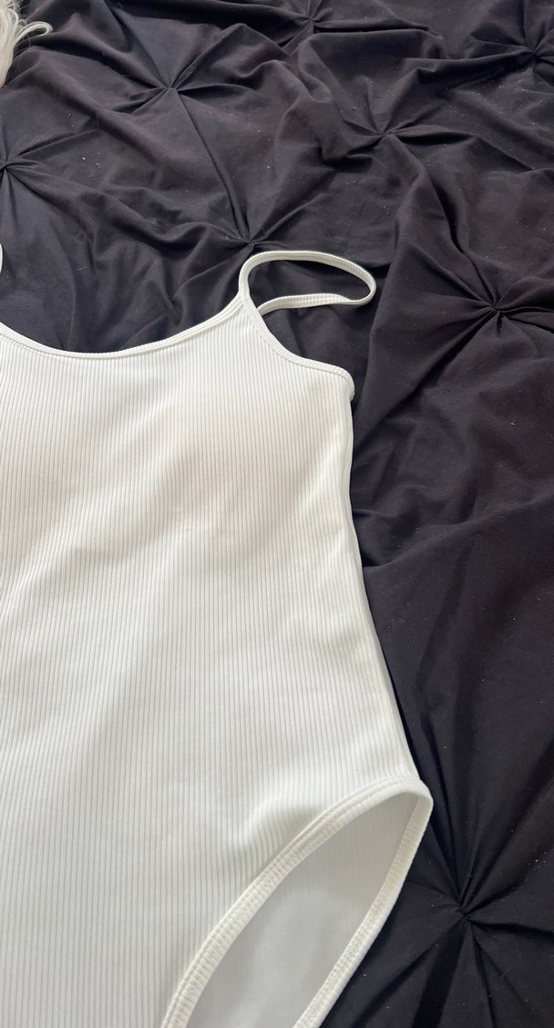 Beyaz İnce Askılı Kadın zıbın - Görsel 5