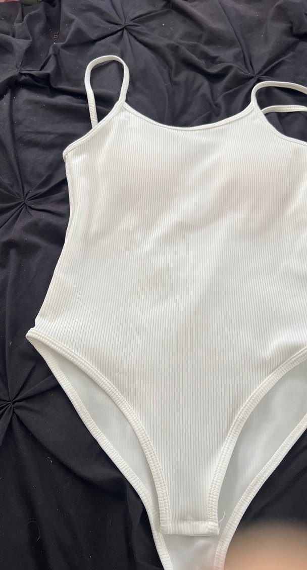 Beyaz İnce Askılı Kadın zıbın - Görsel 4