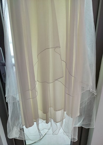 Beyaz Vintage A Kesim Uzun Abiye - Görsel 5