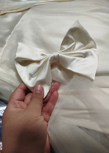 Beyaz Vintage A Kesim Uzun Abiye - Görsel 10