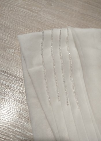 Kırık beyaz Pliseli hazır türban - Görsel 7