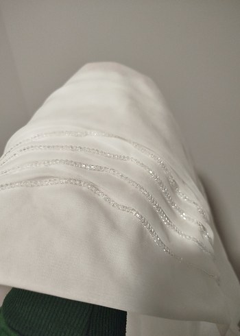 Kırık beyaz Pliseli hazır türban - Görsel 4