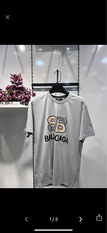 Balenciaga gri tshirt