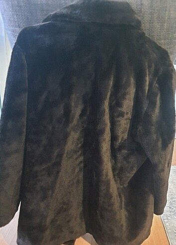 BSL FASHION Yumuşak peluş koyu kahve siyaha yakin