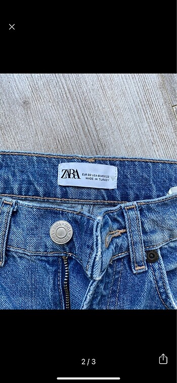 Zara Zara Orta Bel Straight Jean