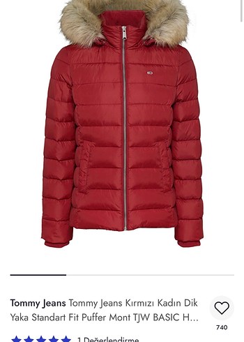 Tommy Hilfiger Tommy Hilfiger Kırmızı Mont
