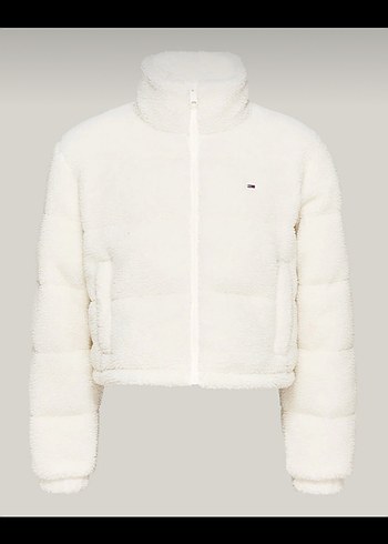 Tommy Hilfiger Tommy Hilfiger Beyaz Crop Teddy Mont