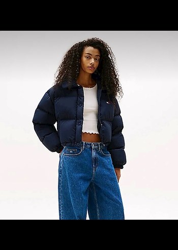 l Beden Tommy Hilfiger Lacivert Crop Mont