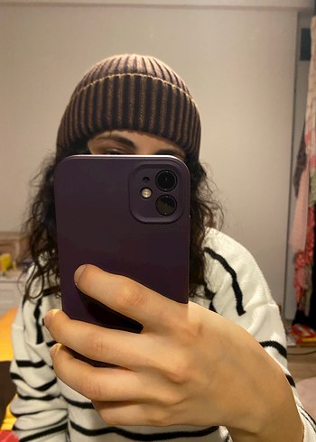 Kadın pull&bear Kahverengi - sarı bere şapka - Görsel 3