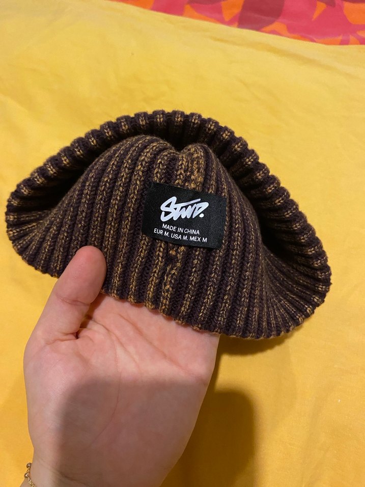 Kadın pull&bear Kahverengi - sarı bere şapka - Görsel 2