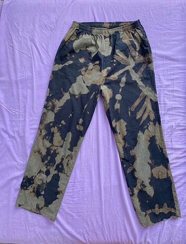 batik desenli lacivert alt - beli lastikli