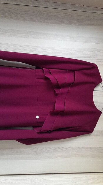 m Beden bordo Renk Elbise