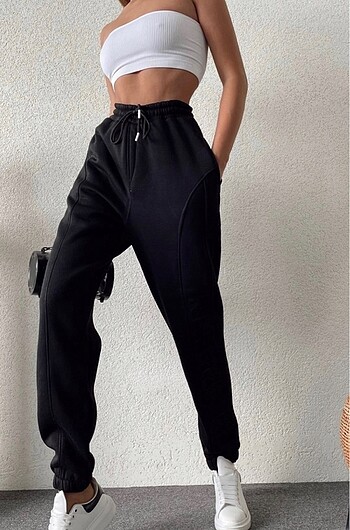 s Beden Oversize NeverRules Siyah Eşofman