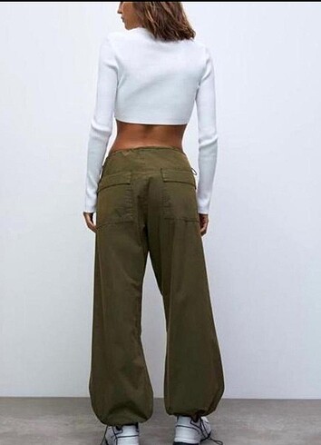 Pull and Bear Pull&Bear Hâki Paraşüt Pantolon