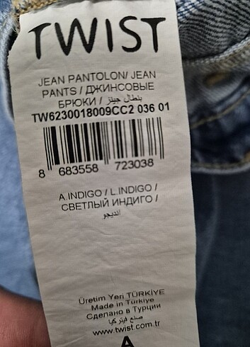 36 Beden Twist marka jean