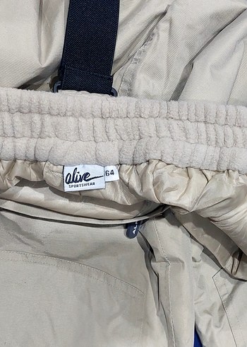 Bej Renkli Bol Kesim unisex  Kayak Pantolonu - Görsel 5