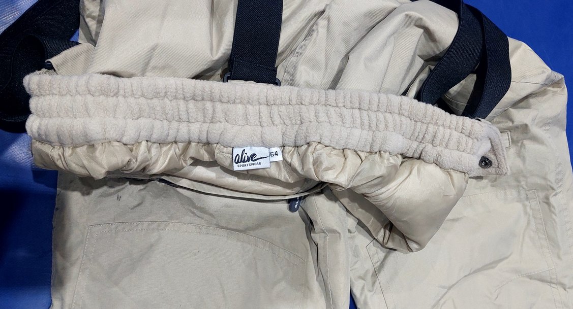 Bej Renkli Bol Kesim unisex  Kayak Pantolonu - Görsel 5