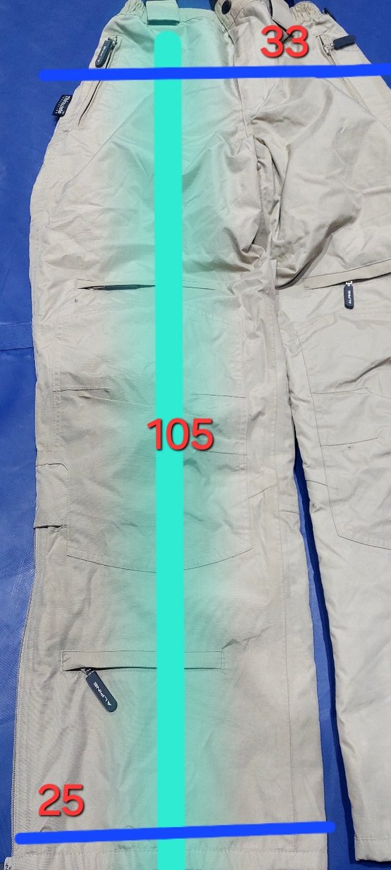 Bej Renkli Bol Kesim unisex  Kayak Pantolonu - Görsel 2