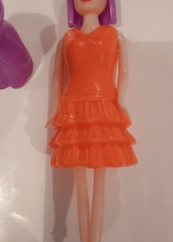 Mor Saçlı Renkli Bebek ve Aksesuarları - Görsel 3