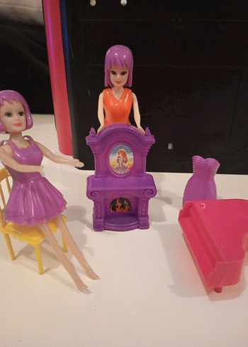 Mor Saçlı Renkli Bebek ve Aksesuarları - Görsel 2