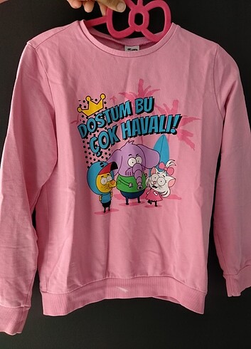 DeFacto kız çocuk sweatshirt kral Şakir ve sweatshirt gri 