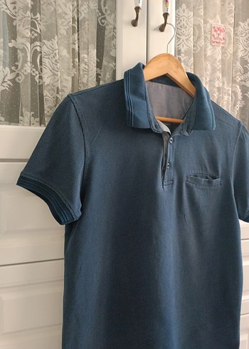 m Beden lacivert Renk Erkek Lacivert Denim Polo Tişört