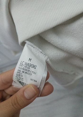 38 Beden Beyaz Kapüşonlu Baskılı Kadın Sweatshirt
