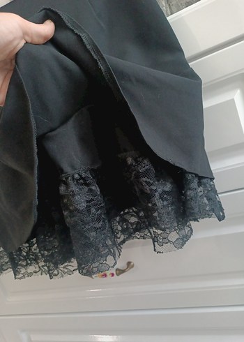 Diane Von Furstenberg Siyah Fırfırlı Gotik Mini Etek