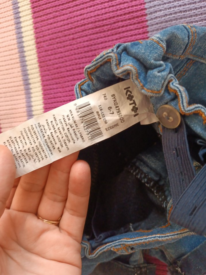 Düğmeli Mavi Denim kot Şort - Görsel 2