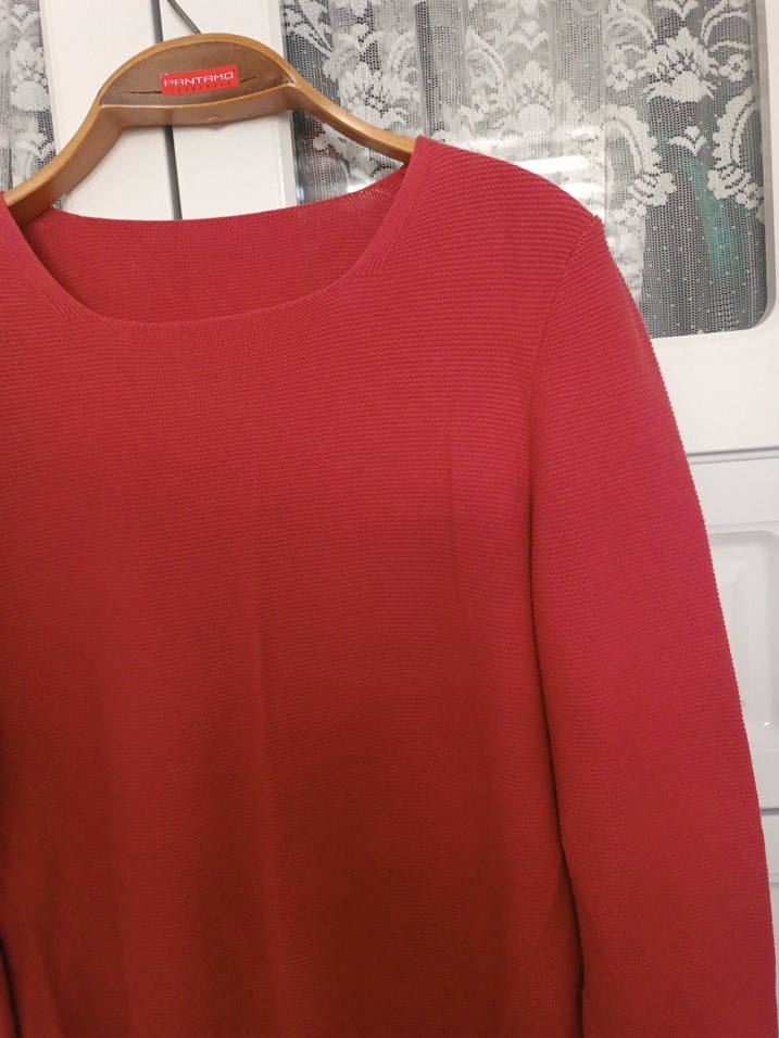 Yuvarlak Yaka, Uzun Kollu Kadın Kazak - Görsel 2