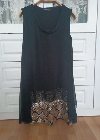 Siyah Midi Kadın Abiye Elbise - Görsel 5