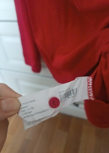 Kırmızı Erkek Çocuk Uzun Kollu Tişört - Görsel 4