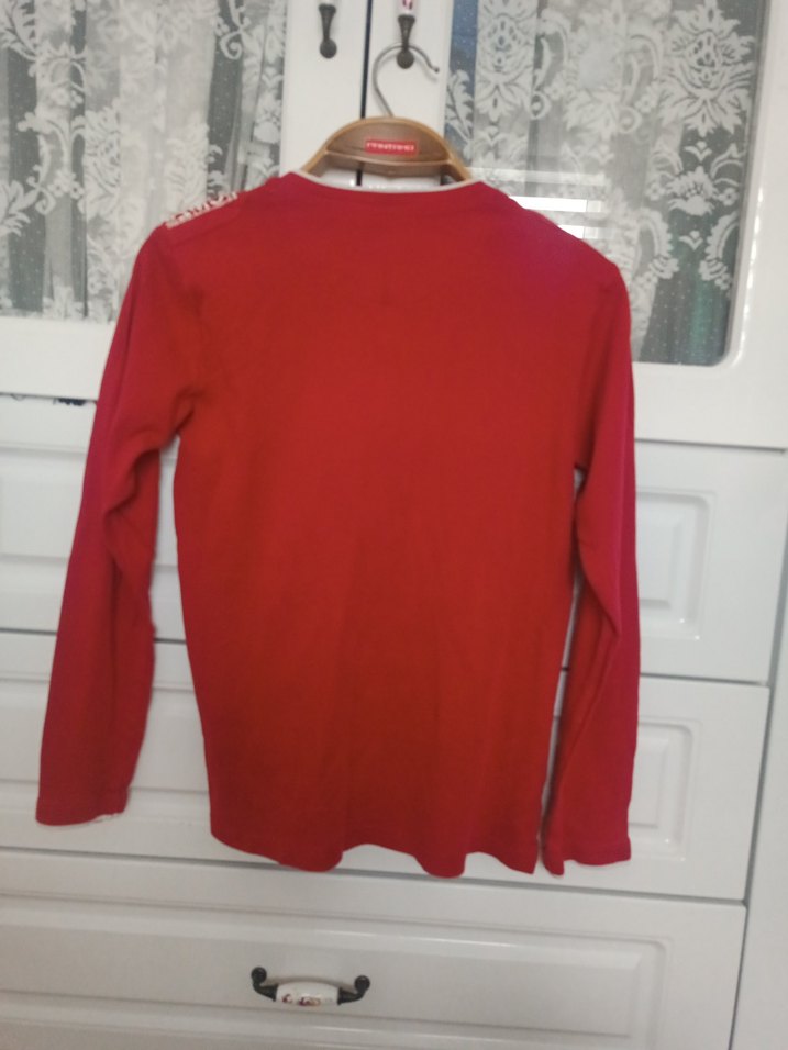 Kırmızı Erkek Çocuk Uzun Kollu Tişört - Görsel 5