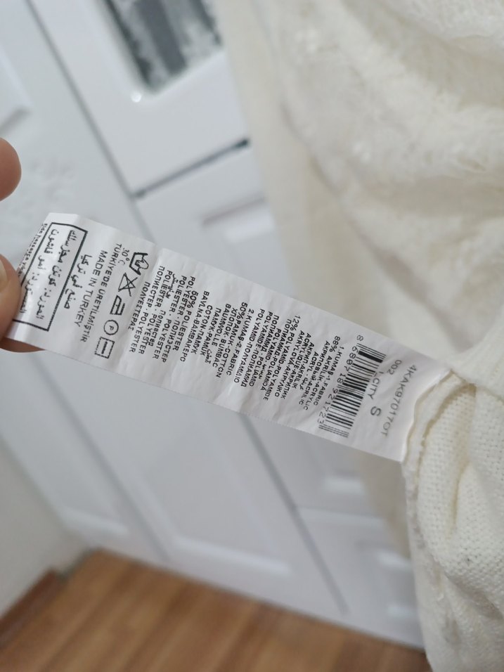 Dantel Detaylı Beyaz Pamuklu kazak - Görsel 4