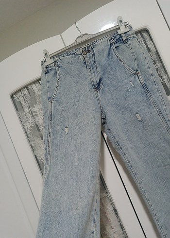 Rahat Kesim Midi Kadın Kot Pantolon - Görsel 3