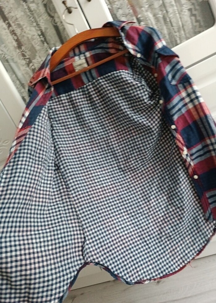 VİNTAGE EKOSE KIŞLIK GÖMLEK - Görsel 2