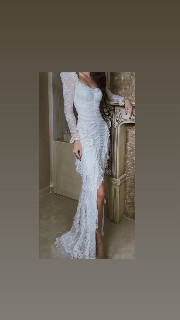 Uzun Kollu Bohem A Kesim Gelinlik - Görsel 4