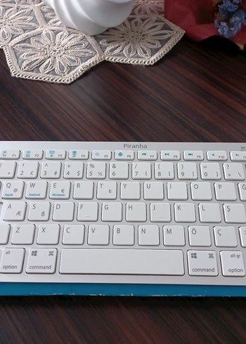 Piranha Beyaz Bluetooth Klavye Sıfır kutuda - Görsel 2